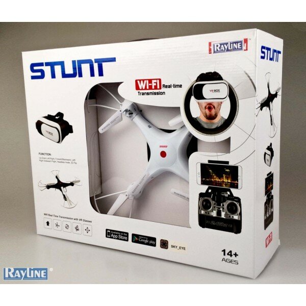VELKÝ DRON X-5WR S FPV BRÝLEMI - BÍLÝ